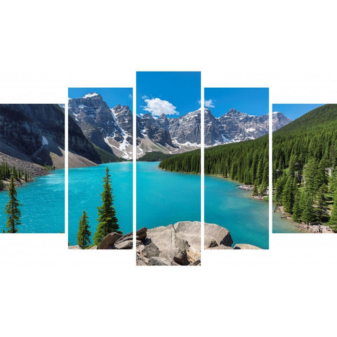 Tablou Forex 5 piese Moraine Lake - clevny.ro