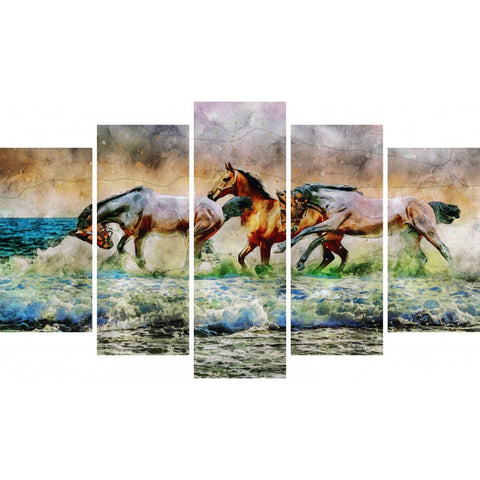 Tablou Forex 5 piese Painted Horse - clevny.ro