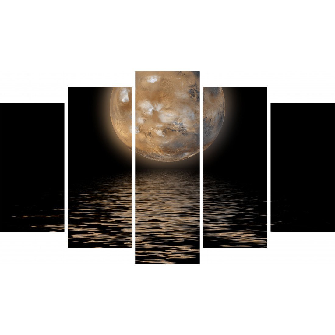Tablou Forex 5 piese Planet Mars - clevny.ro