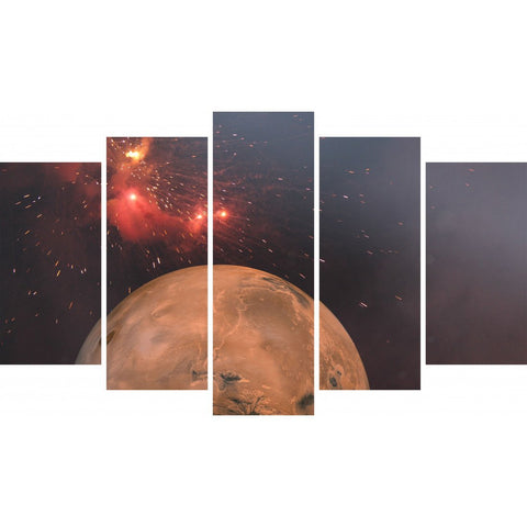 Tablou Forex 5 piese Red Planet - clevny.ro