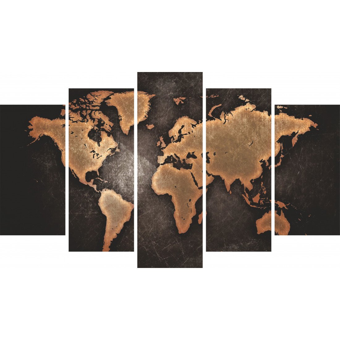Tablou Forex 5 piese World Map Abstract - clevny.ro