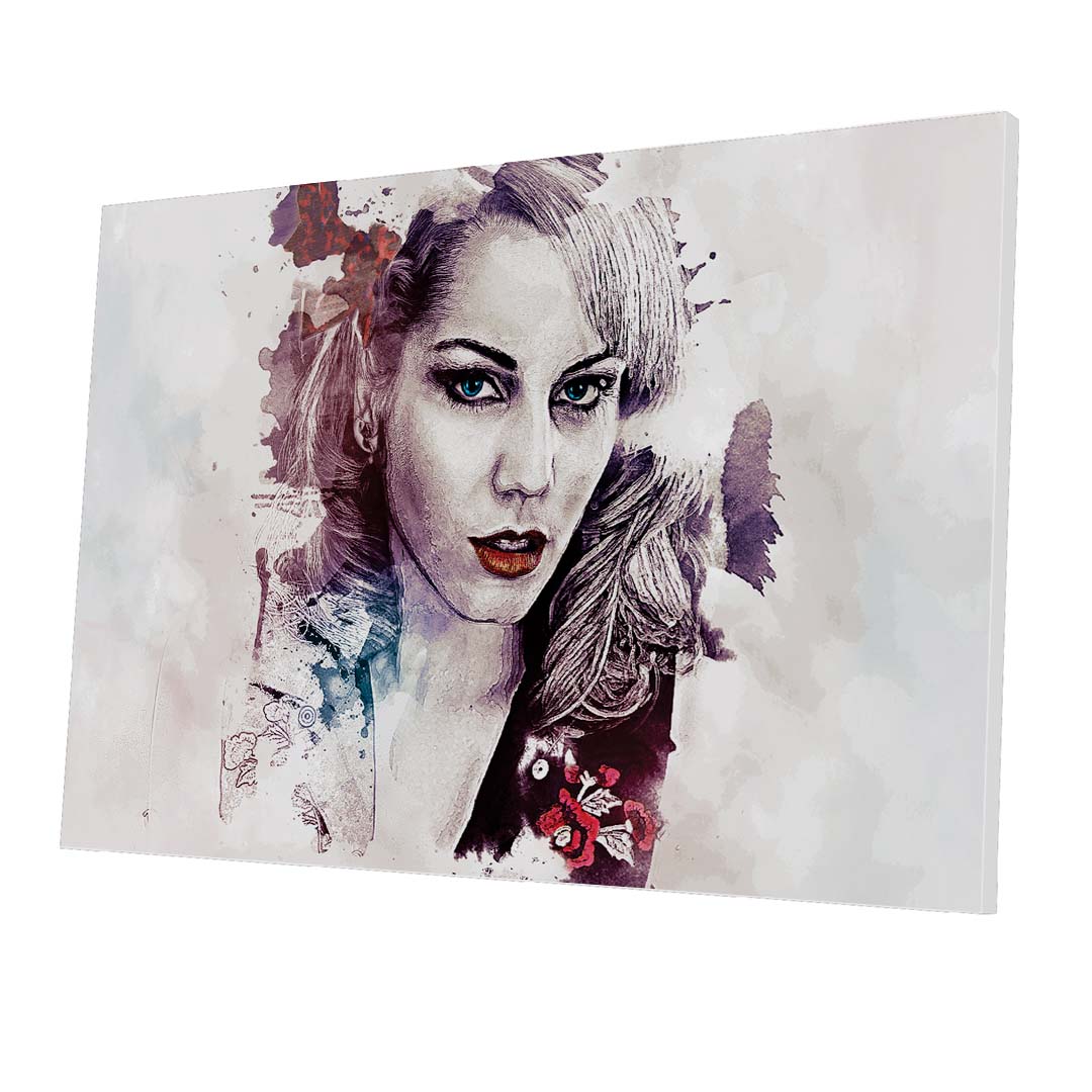 Tablou Forex Abstract Girl Painted - clevny.ro