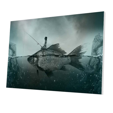 Tablou Forex Artistic Fish with Woman Fishing - clevny.ro
