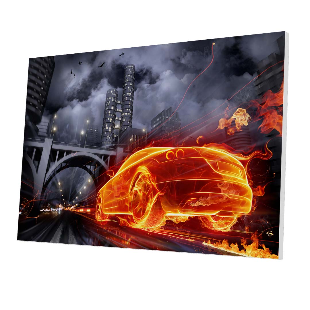 Tablou Forex Car on Fire - clevny.ro