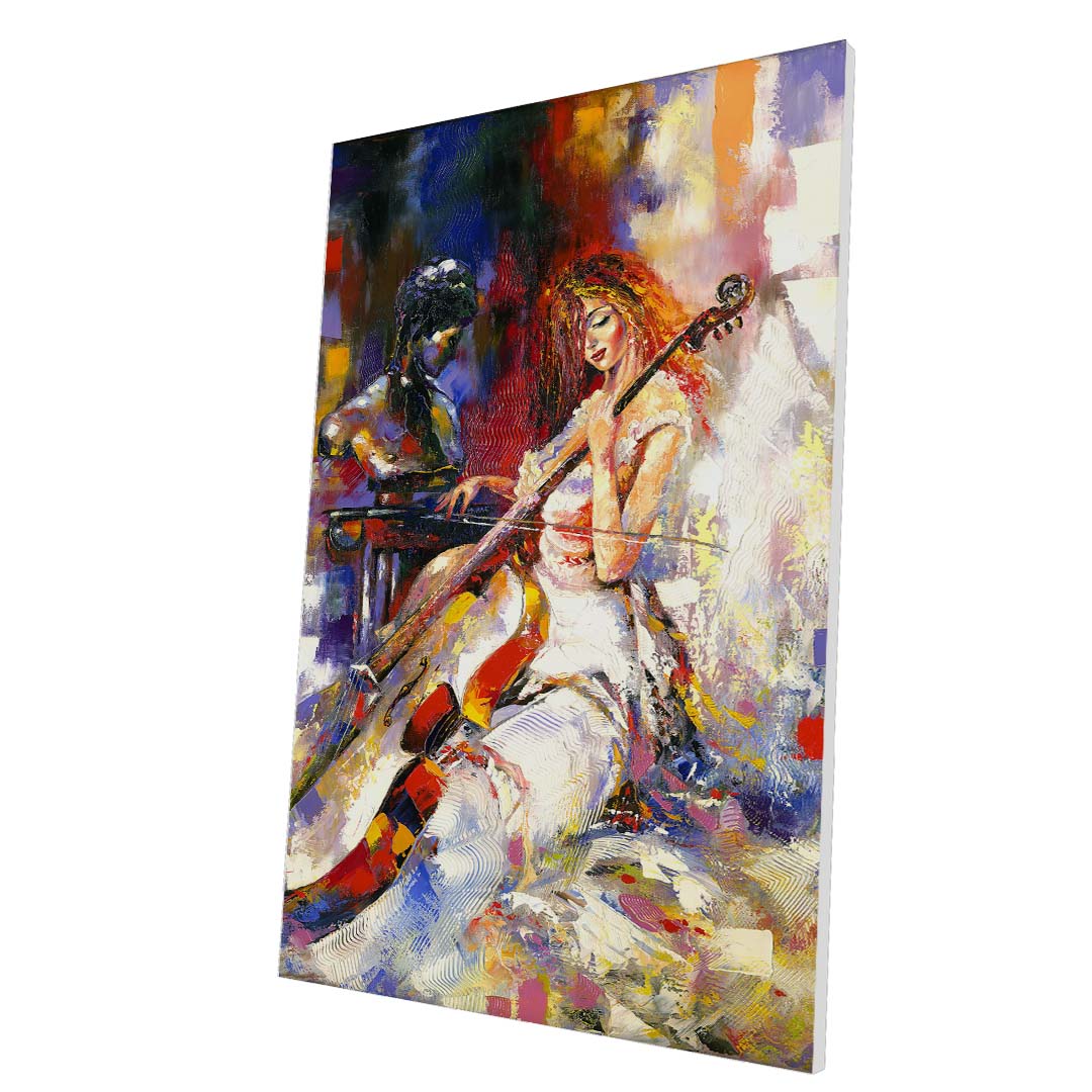 Tablou Forex Girl and a Violoncello - clevny.ro
