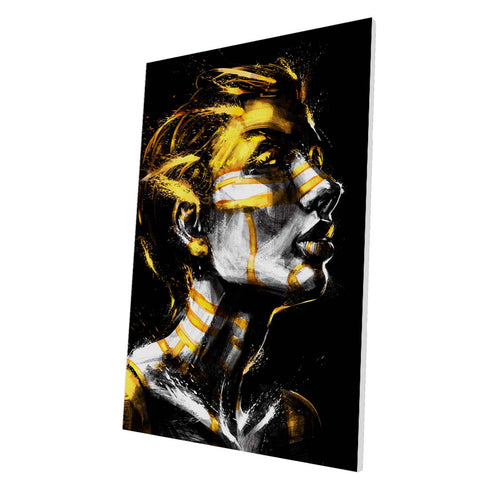 Tablou Forex Gold Pattern on Face - clevny.ro