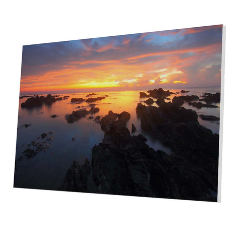 Tablou Forex Rocks in Ocean on Sunset - clevny.ro
