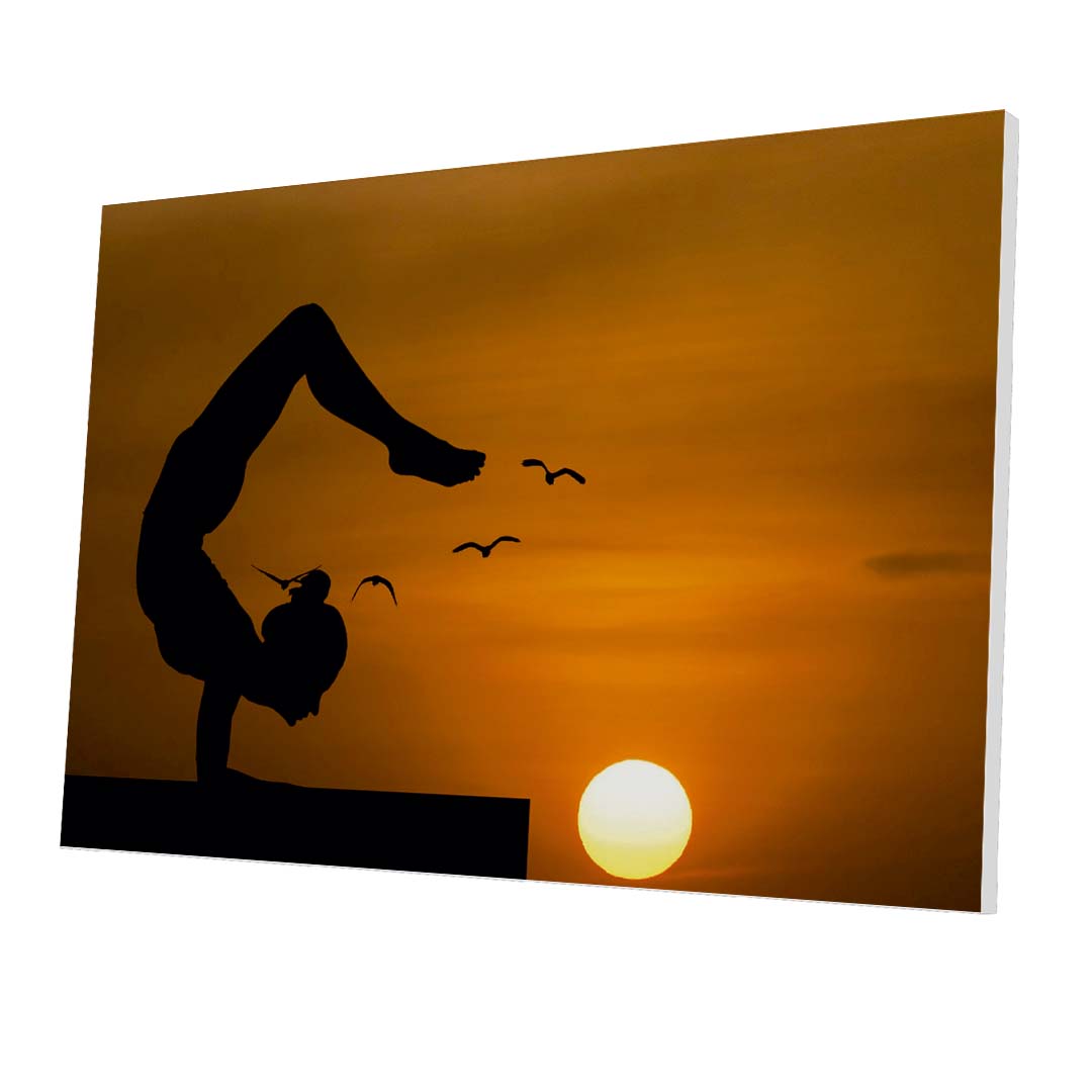 Tablou Forex Sunset Yoga - clevny.ro