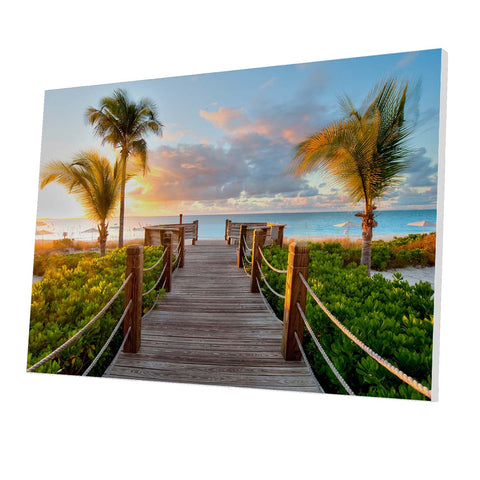 Tablou Forex Wooden Bridge Over the Sea - clevny.ro