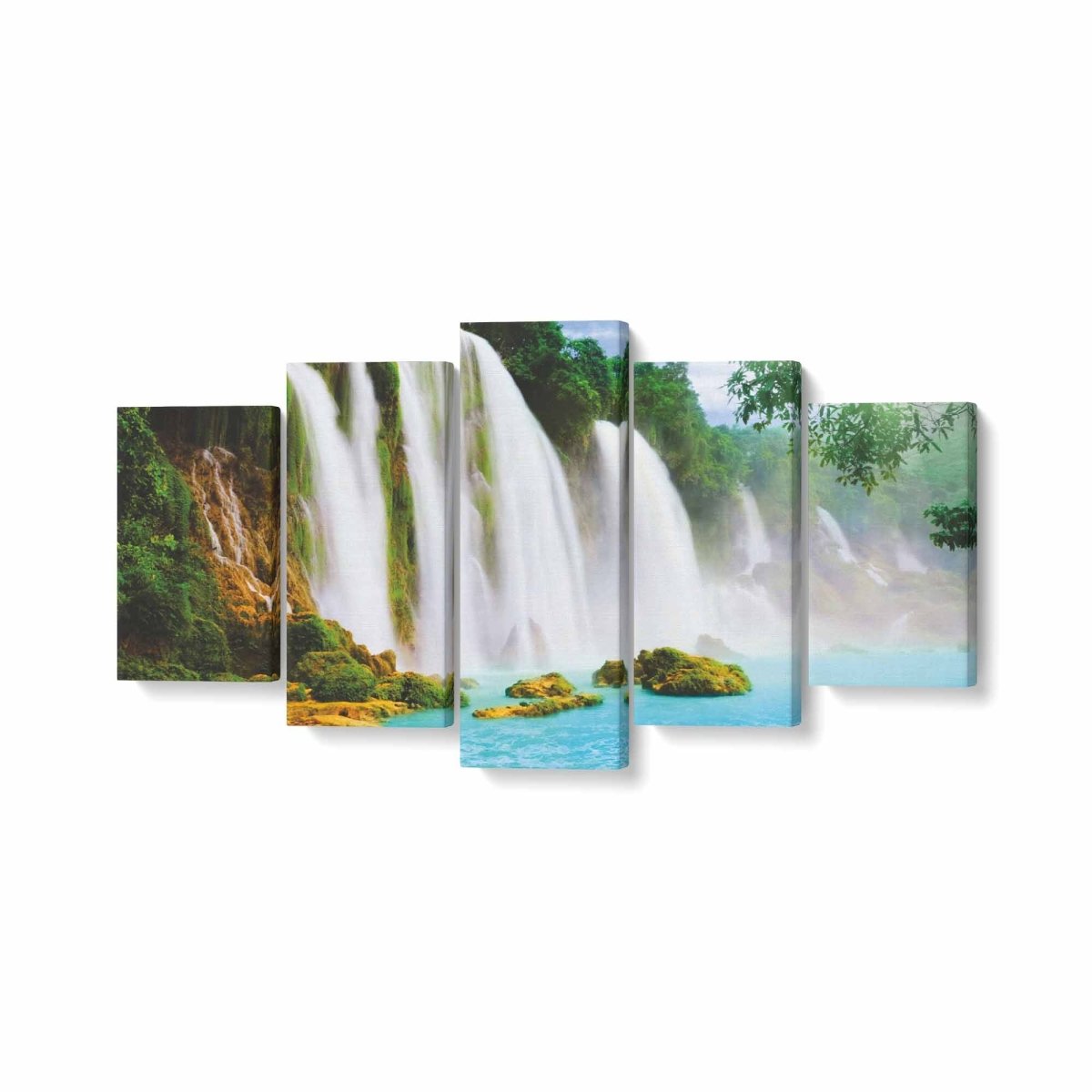 Tablou MultiCanvas 5 piese Detian Waterfall - clevny.ro