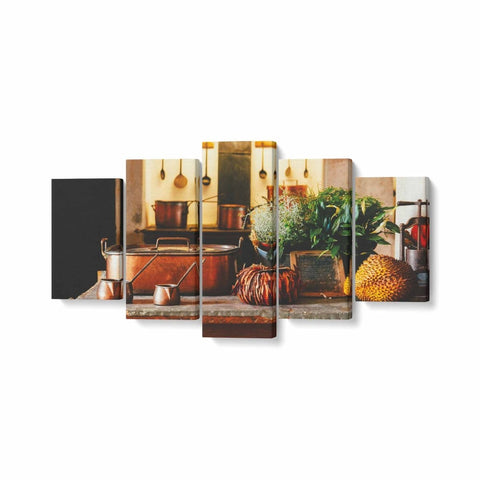 Tablou MultiCanvas 5 piese Kitchen Table - clevny.ro