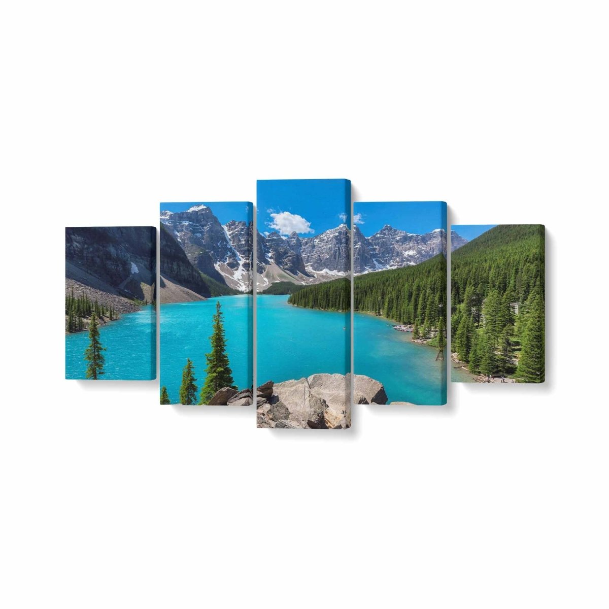 Tablou MultiCanvas 5 piese Moraine Lake - clevny.ro