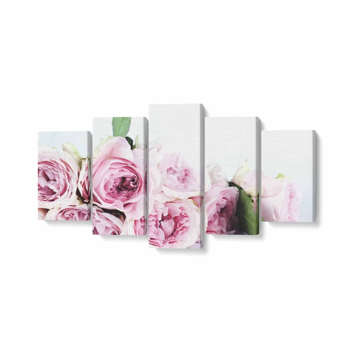 Tablou MultiCanvas 5 piese Pink Roses - clevny.ro