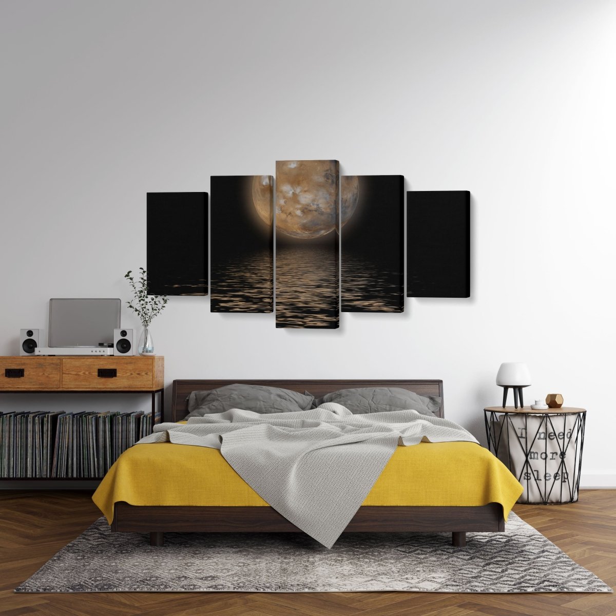 Tablou MultiCanvas 5 piese Planet Mars - clevny.ro