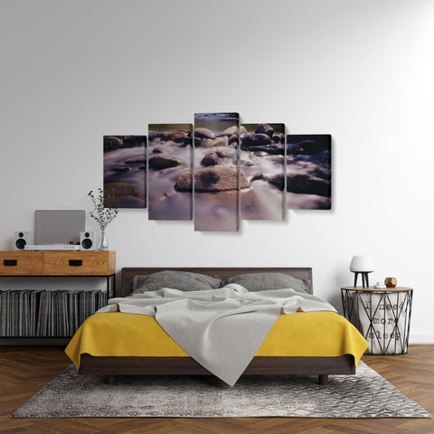 Tablou MultiCanvas 5 piese Truckee River - clevny.ro