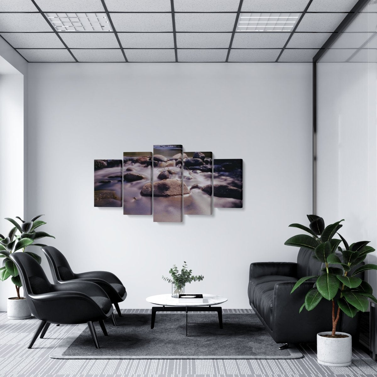 Tablou MultiCanvas 5 piese Truckee River - clevny.ro